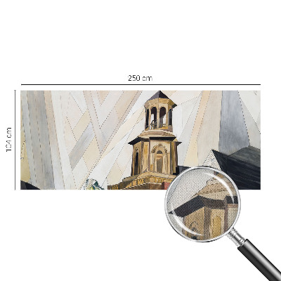 Fototapetas vaiko kambariui su architektūriniu bokšto motyvu