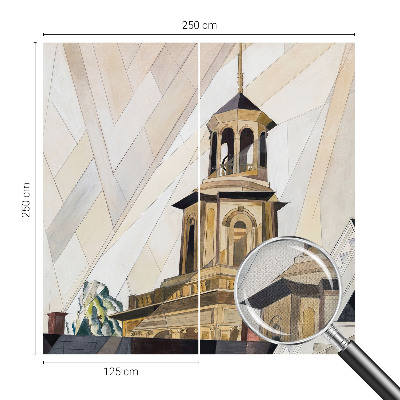 Fototapetas vaiko kambariui su architektūriniu bokšto motyvu