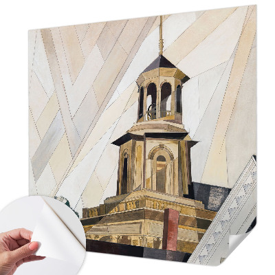 Fototapetas vaiko kambariui su architektūriniu bokšto motyvu