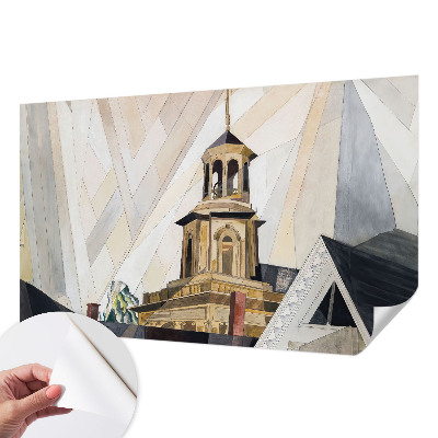 Fototapetas vaiko kambariui su architektūriniu bokšto motyvu