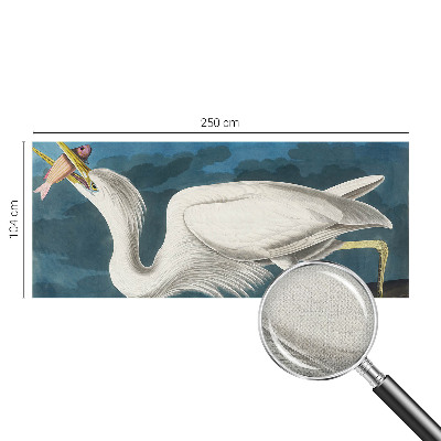 3D fototapetas su paukščiu besivartantį žuvimi