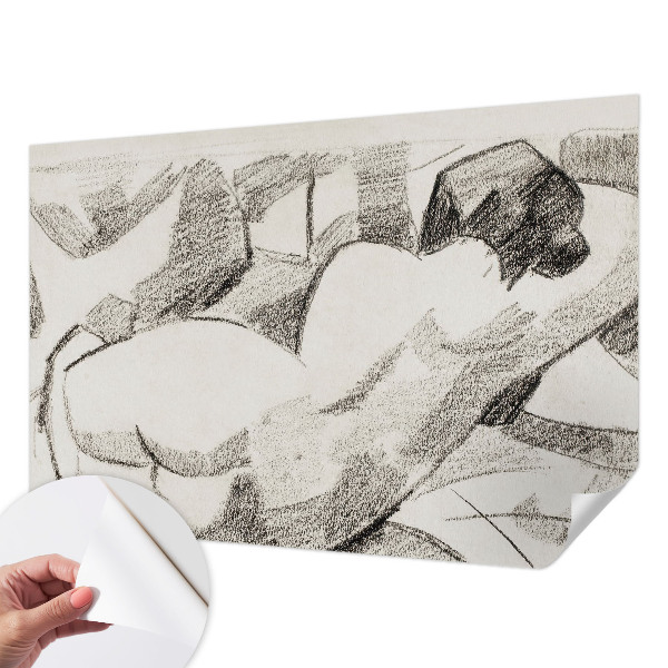 3D fototapetas su įtemptos figūros motyvu