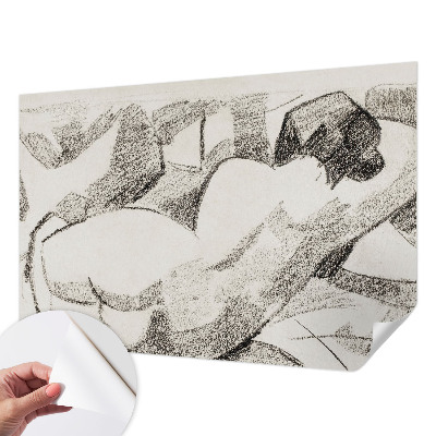 3D fototapetas su įtemptos figūros motyvu