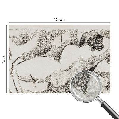 3D fototapetas su įtemptos figūros motyvu