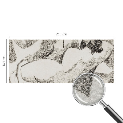 3D fototapetas su įtemptos figūros motyvu