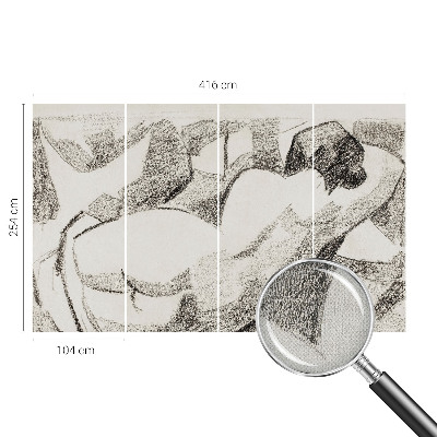 3D fototapetas su įtemptos figūros motyvu