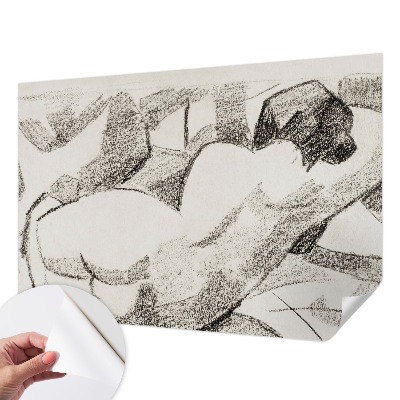 3D fototapetas su įtemptos figūros motyvu