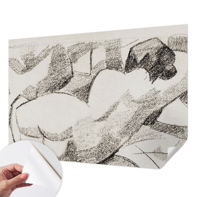 3D fototapetas su įtemptos figūros motyvu