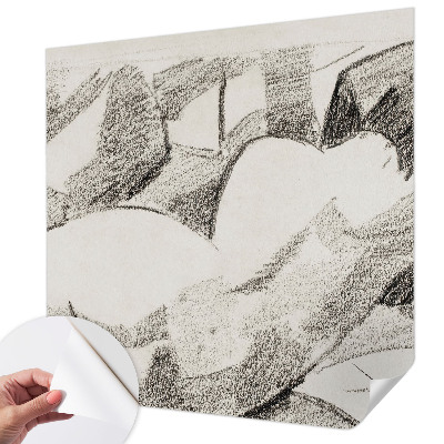 3D fototapetas su įtemptos figūros motyvu