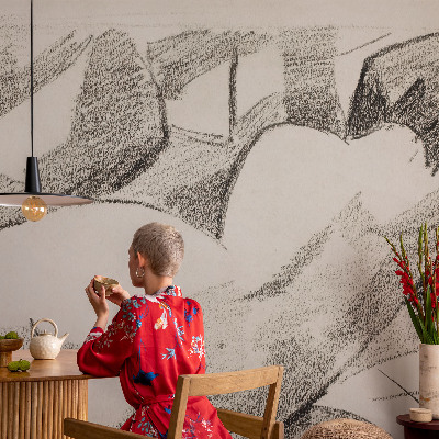 3D fototapetas Įtempta figūra