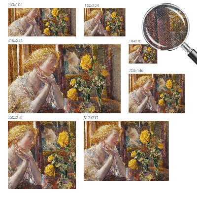 Fototapetas vaiko kambariui Moteris su rožėmis