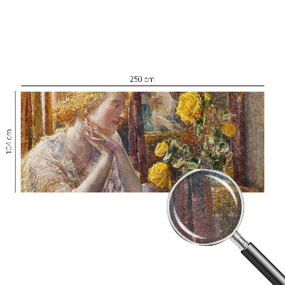 Fototapetas vaiko kambariui Moteris su rožėmis