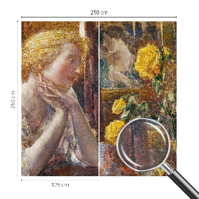 Fototapetas vaiko kambariui Moteris su rožėmis