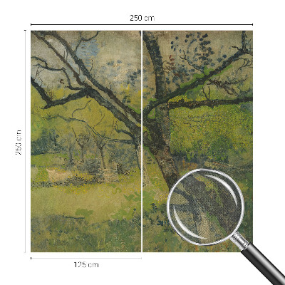Savaime lipnus fototapetas su žalio peizažo motyvu