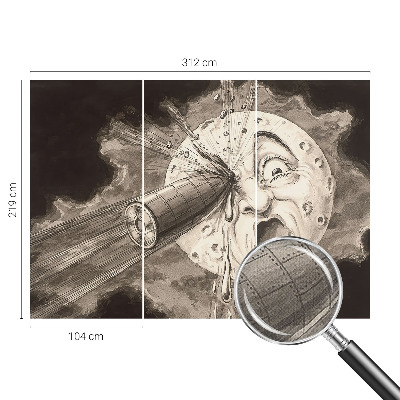 3D fototapetas su kosminio susidūrimo motyvu