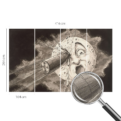 3D fototapetas su kosminio susidūrimo motyvu