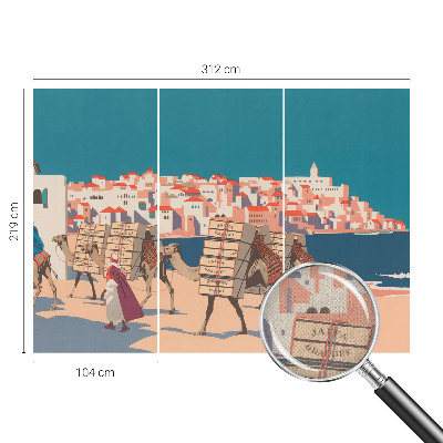 Savaime lipnus fototapetas Kamelkaravane