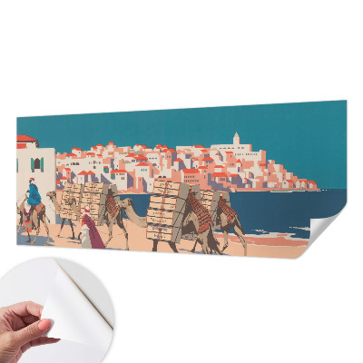 Savaime lipnus fototapetas Kamelkaravane