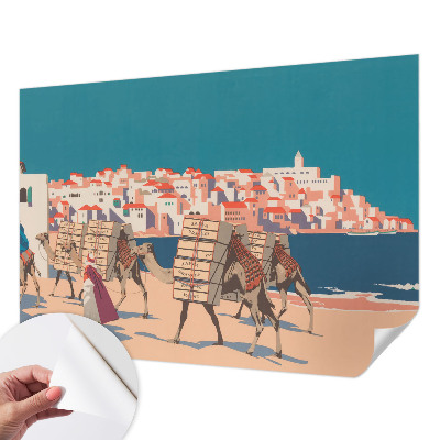 Savaime lipnus fototapetas Kamelkaravane