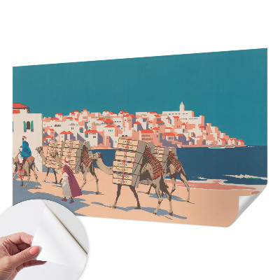 Savaime lipnus fototapetas Kamelkaravane