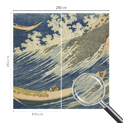 Savaime lipnus fototapetas su jūros bangų motyvu