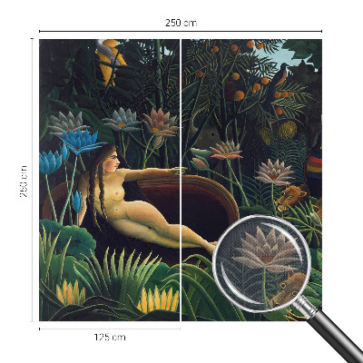 3D fototapetas sienoms su egzotiškų džiunglių motyvu