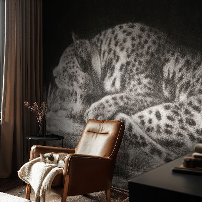 Fototapetai su leopardinio rašto motyvu