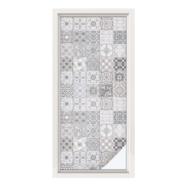 Pieninė plėvelė langams su raštu Plytelių raštai