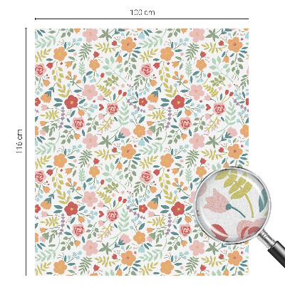 Pieninė plėvelė langams su raštu Gėlių raštas