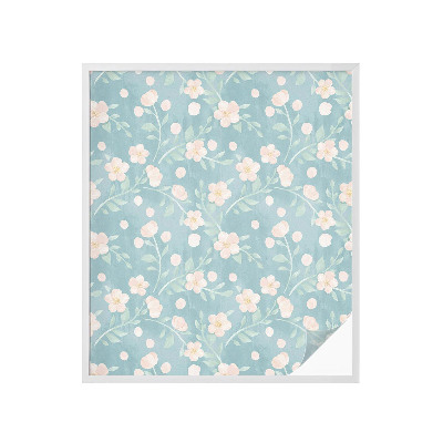 Plėvelė langams privatumui vitražas Pastelinės gėlės