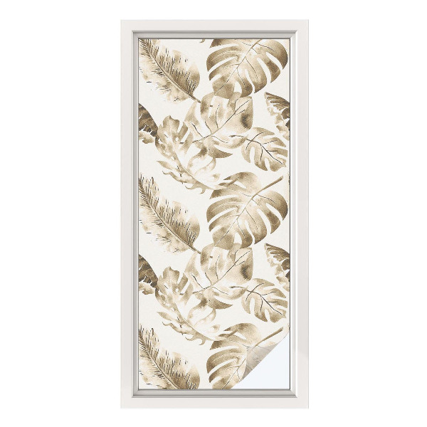 Matinė plėvelė langams su vitražo efektu Tropiniai augalai