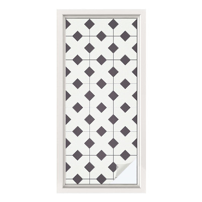 Matinė klijuojama plėvelė langams Juodi ir balti deimantai