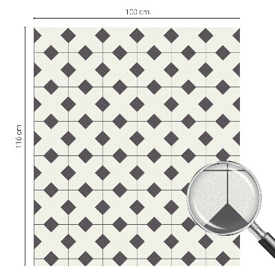 Matinė klijuojama plėvelė langams Juodi ir balti deimantai