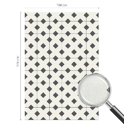 Matinė klijuojama plėvelė langams Juodi ir balti deimantai