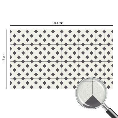 Matinė klijuojama plėvelė langams Juodi ir balti deimantai