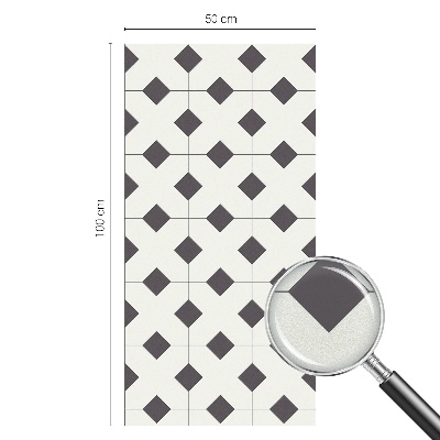 Matinė klijuojama plėvelė langams Juodi ir balti deimantai