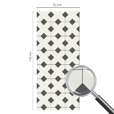 Matinė klijuojama plėvelė langams Juodi ir balti deimantai