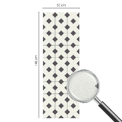 Matinė klijuojama plėvelė langams Juodi ir balti deimantai