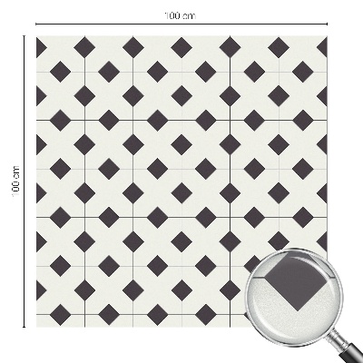 Matinė klijuojama plėvelė langams Juodi ir balti deimantai