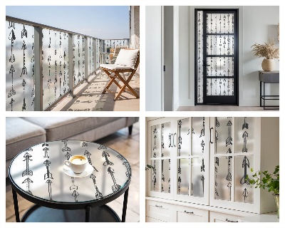 Nepermatoma plėvelė langams Geometrinės rodyklės