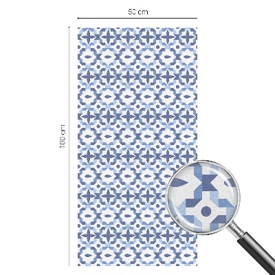 Matinė plėvelė langams su vitražo efektu Mėlyna mozaika