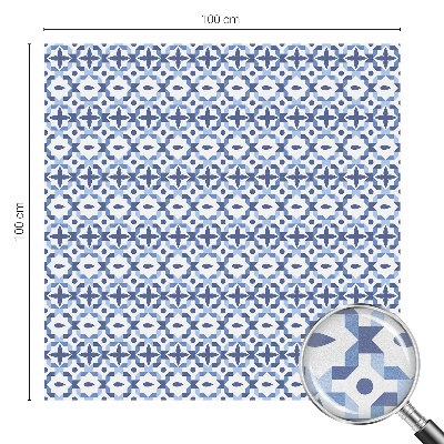 Matinė plėvelė langams su vitražo efektu Mėlyna mozaika