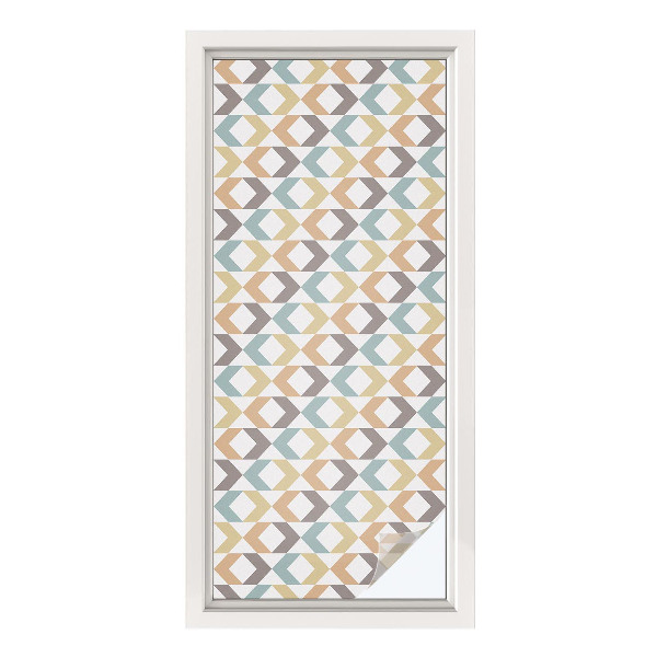 Pieninė plėvelė langams su raštu Geometriniai rombai