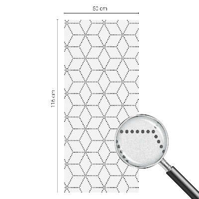 Matinė klijuojama plėvelė langams Taškuoti rombai