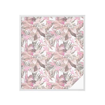 Plėvelė langams privatumui vitražas Pastelinės gėlės