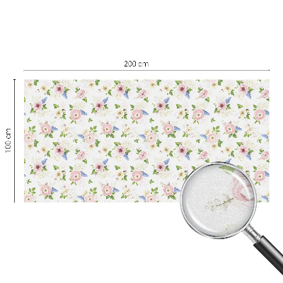 Pieninė plėvelė langams su raštu Gėlių raštas