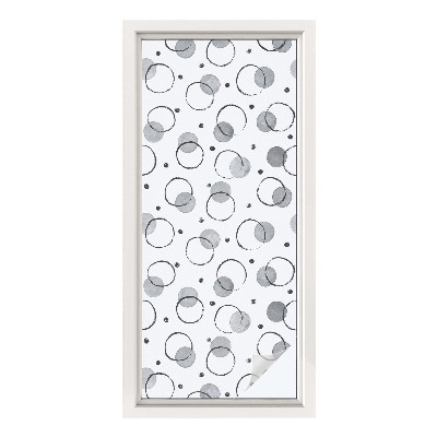 Matinė plėvelė langams su vitražo efektu Pilki ratai