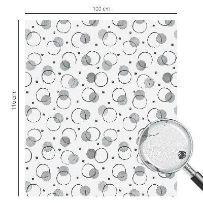 Matinė plėvelė langams su vitražo efektu Pilki ratai