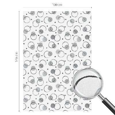 Matinė plėvelė langams su vitražo efektu Pilki ratai