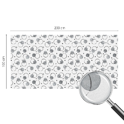 Matinė plėvelė langams su vitražo efektu Pilki ratai